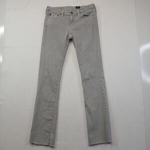 AG Adriano Goldschmied The Ballad Slim Boot Jeans Gray 26R Cut Hem